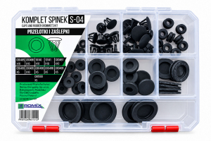 Zestaw spinek S-04 - przelotki i zaślepki