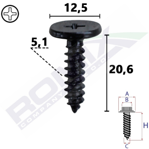 wkręt montażowy C80170