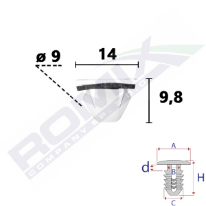 spinka listwy C80115